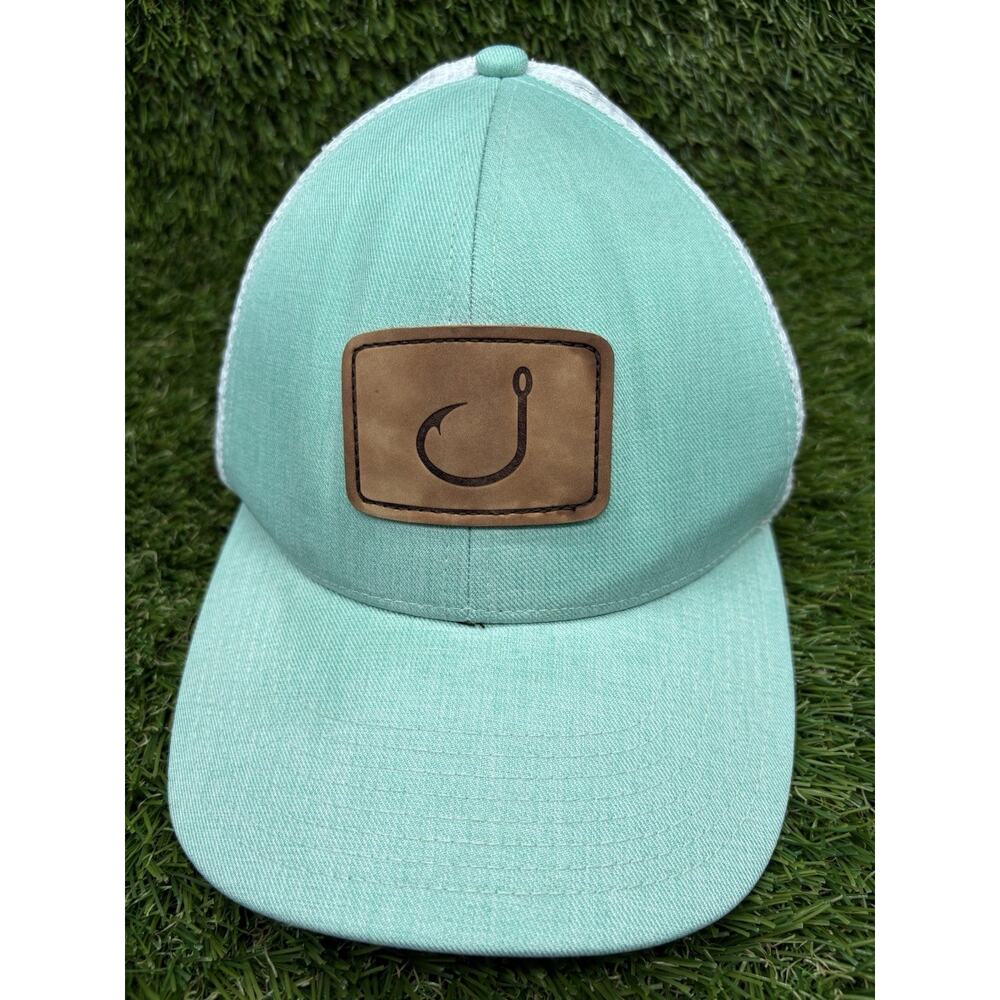 Avid Fishing Pro Performance Snapback Hat Cap Gray Hook Patch Logo